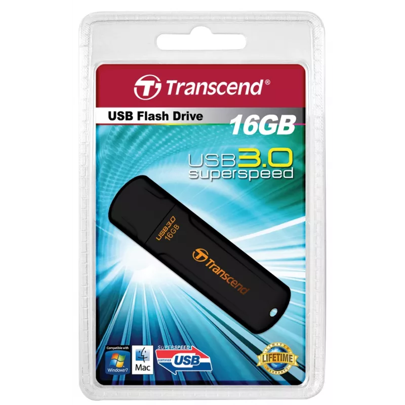 TRANSCEND Jetflash 700 - 16 GB pamięć USB - USB 3.0 - czarny