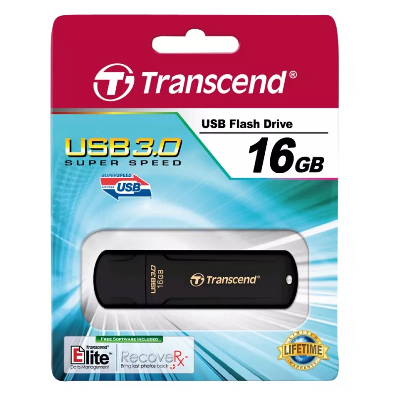TRANSCEND Jetflash 700 - 16 GB pamięć USB - USB 3.0 - czarny