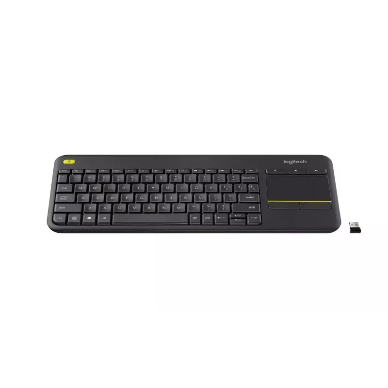 LOGITECH Bezprzewodowa klawiatura dotykowa K400 Plus - Czarny - Qwerty Holenderski