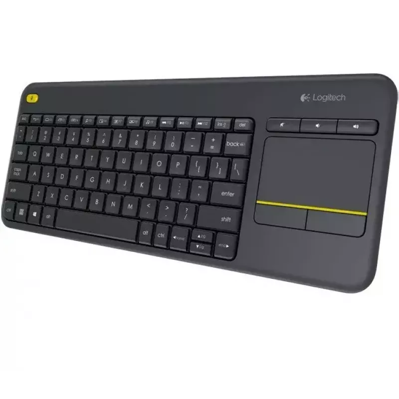 LOGITECH Bezprzewodowa klawiatura dotykowa K400 Plus - Czarny - Qwerty Holenderski