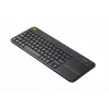 LOGITECH Bezprzewodowa klawiatura dotykowa K400 Plus - Czarny - Qwerty Holenderski