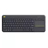 LOGITECH Bezprzewodowa klawiatura dotykowa K400 Plus - Czarny - Qwerty Holenderski