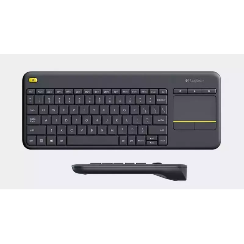 LOGITECH Bezprzewodowa klawiatura dotykowa K400 Plus - Czarny - Qwerty Holenderski