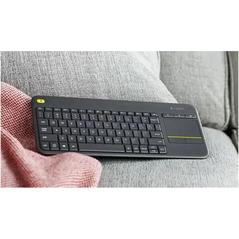 LOGITECH Bezprzewodowa klawiatura dotykowa K400 Plus - Czarny - Qwerty Holenderski