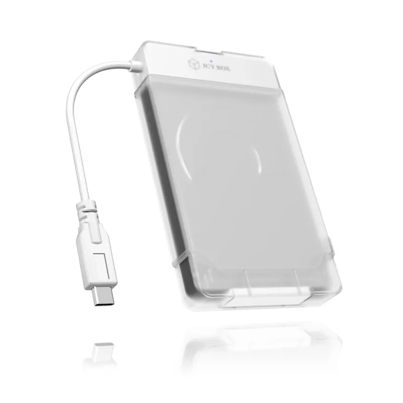 ICY BOX IB-AC703-C obudowa HDD/SSD Przezroczysta, Biała 2.5 cala