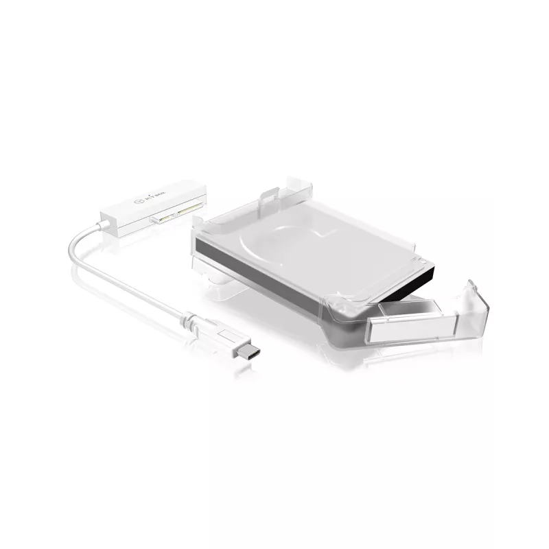 ICY BOX IB-AC703-C obudowa HDD/SSD Przezroczysta, Biała 2.5 cala