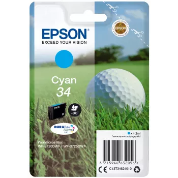 Epson Golf ball Singlepack cyjan 34 DURABrite Ultra Ink