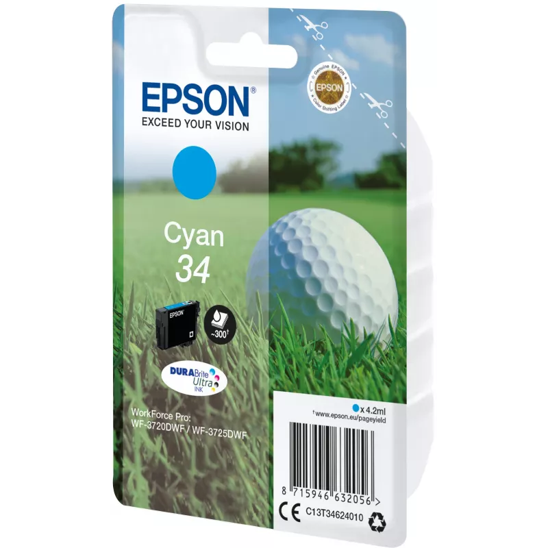 Epson Golf ball Singlepack cyjan 34 DURABrite Ultra Ink