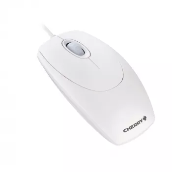 CHERRY WHEELmysz OPTICAL Mysz przewodowa, Bladoszary, PS2/USB, Symetryczna, Optyczna, USB Typ-A, 1000 DPI, Biały