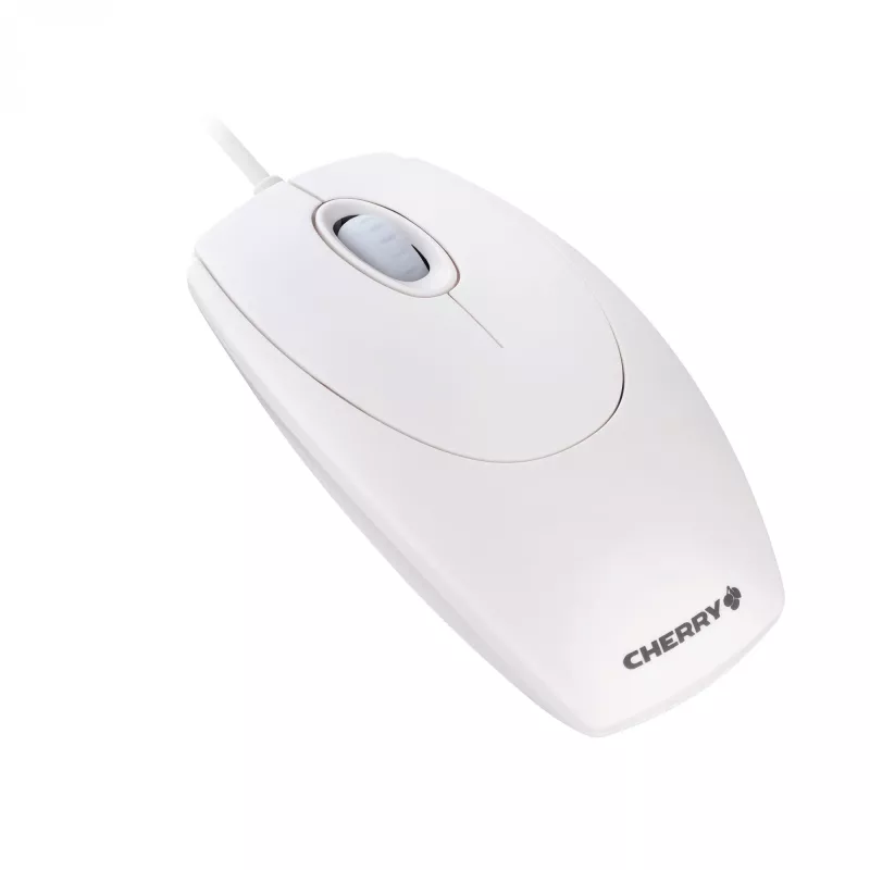 CHERRY WHEELmysz OPTICAL Mysz przewodowa, Bladoszary, PS2/USB, Symetryczna, Optyczna, USB Typ-A, 1000 DPI, Biały