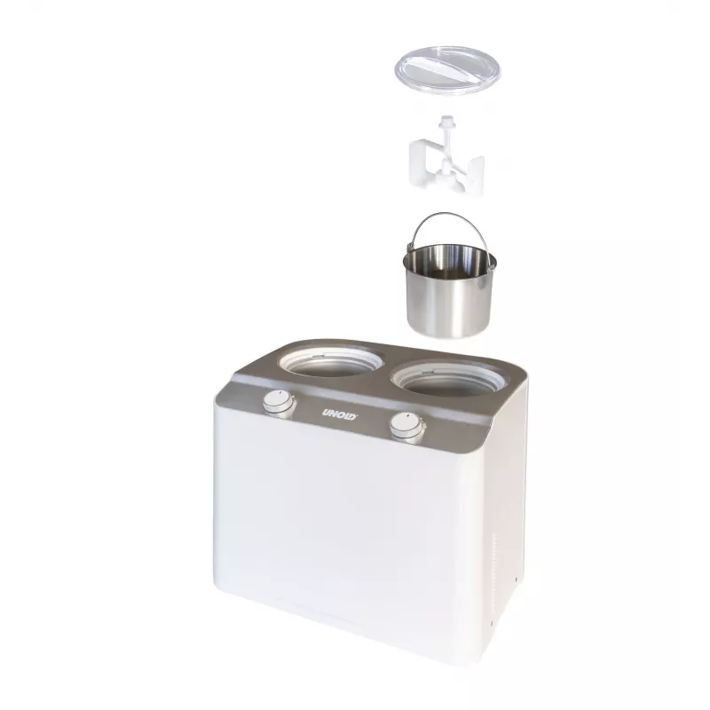 Unold Doppio Compressor maszyna do lodów 2,4 l 250 W Stal satynowana, Biały