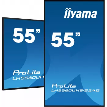 iiyama LH5560UHS-B2AG Wyświetlacz reklamowy Digital A-board 138,7 cm (54,6 cala) LED Wi-Fi 500 cd/m² 4K Ultra HD Czarny Wbudowany procesor Android 11 24/7