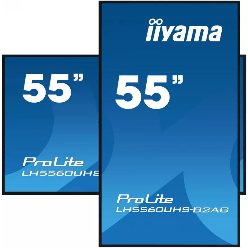 iiyama LH5560UHS-B2AG Wyświetlacz reklamowy Digital A-board 138,7 cm (54,6 cala) LED Wi-Fi 500 cd/m² 4K Ultra HD Czarny Wbudowany procesor Android 11 24/7