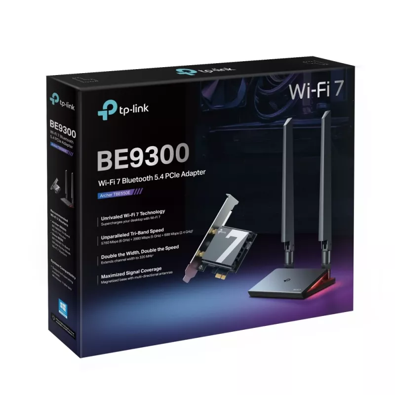 Adapter TP-Link Archer BE9300 Wi-Fi 7 Bluetooth 5.4 PCIe
