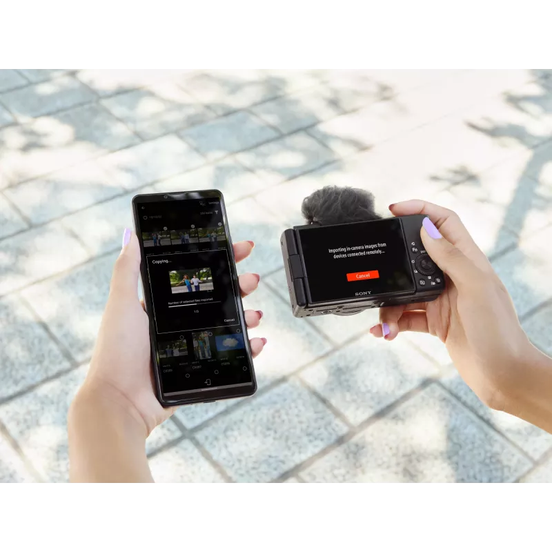 Sony ZV-1F 1-calowy aparat kompaktowy 20,1 MP Exmor RS CMOS 5472 x 3648 pikseli Czarny