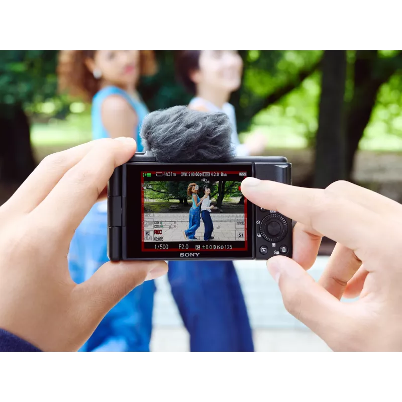 Sony ZV-1F 1-calowy aparat kompaktowy 20,1 MP Exmor RS CMOS 5472 x 3648 pikseli Czarny