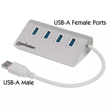 Koncentrator USB Manhattan USB-A 4-Port