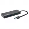 Manhattan USB-A 4-portowy hub, 4x porty USB-A, 5 Gbps (USB 3.2 Gen1 znany też jako USB 3.0), zasilany przez USB (nie wymaga zewnętrznego zasilacza), odpowiednik ST4300PBU3 i ST4300MINU3B