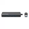 Manhattan USB-A 4-portowy hub, 4x porty USB-A, 5 Gbps (USB 3.2 Gen1 znany też jako USB 3.0), zasilany przez USB (nie wymaga zewnętrznego zasilacza), odpowiednik ST4300PBU3 i ST4300MINU3B