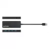 Manhattan USB-A 4-portowy hub, 4x porty USB-A, 5 Gbps (USB 3.2 Gen1 znany też jako USB 3.0), zasilany przez USB (nie wymaga zewnętrznego zasilacza), odpowiednik ST4300PBU3 i ST4300MINU3B