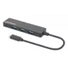 Manhattan USB-C Dock/Hub, Porty (4): USB-A (x4), 5 Gb/s (USB 3.2 Gen1 znane jako USB 3.0), zasilany przez USB (brak wymaganego zewnętrznego zasilacza), odpowiednik HB30CM4AB