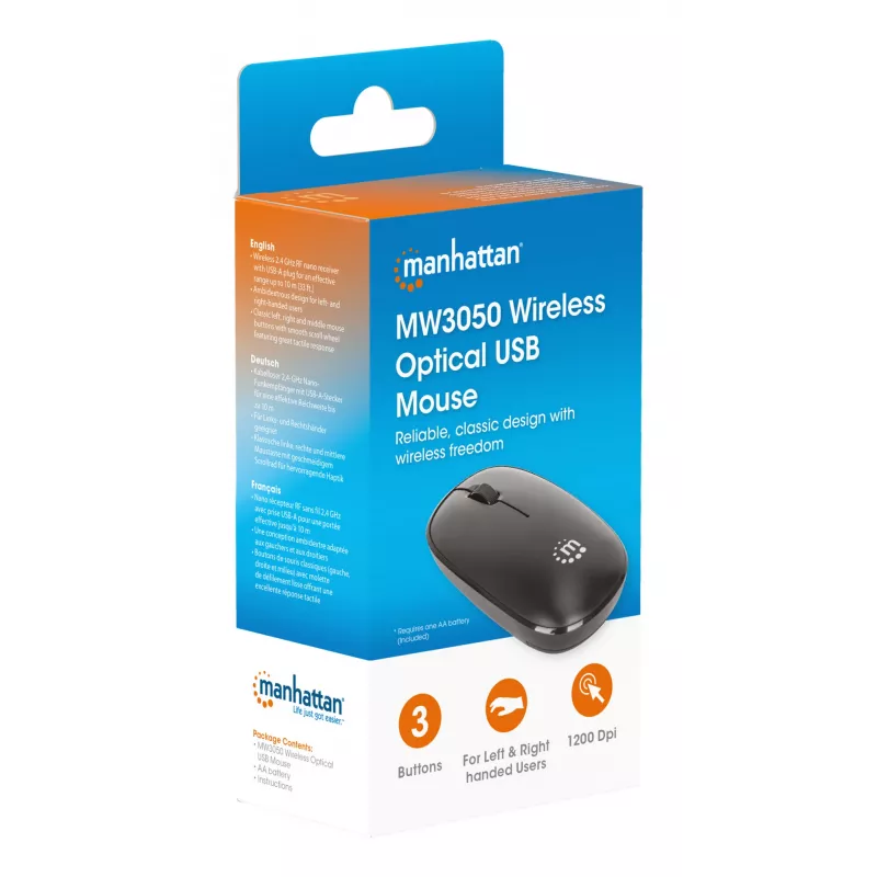 Bezprzewodowa mysz optyczna Manhattan MW3050 USB