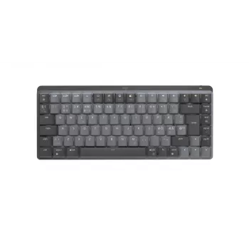 LOGITECH Mx Mechanical Mini Minimalistyczna bezprzewodowa podświetlana klawiatura - grafitowa, cicha dotykowa, QWERTY, układ nordycki