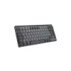 LOGITECH Mx Mechanical Mini Minimalistyczna bezprzewodowa podświetlana klawiatura - grafitowa, cicha dotykowa, QWERTY, układ nordycki
