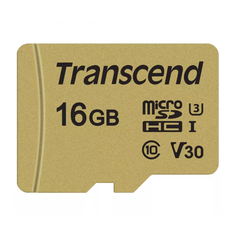 TRANSCEND Karta MicroSDHC 500S 16 GB UHS-I U3 MLC z adapterem