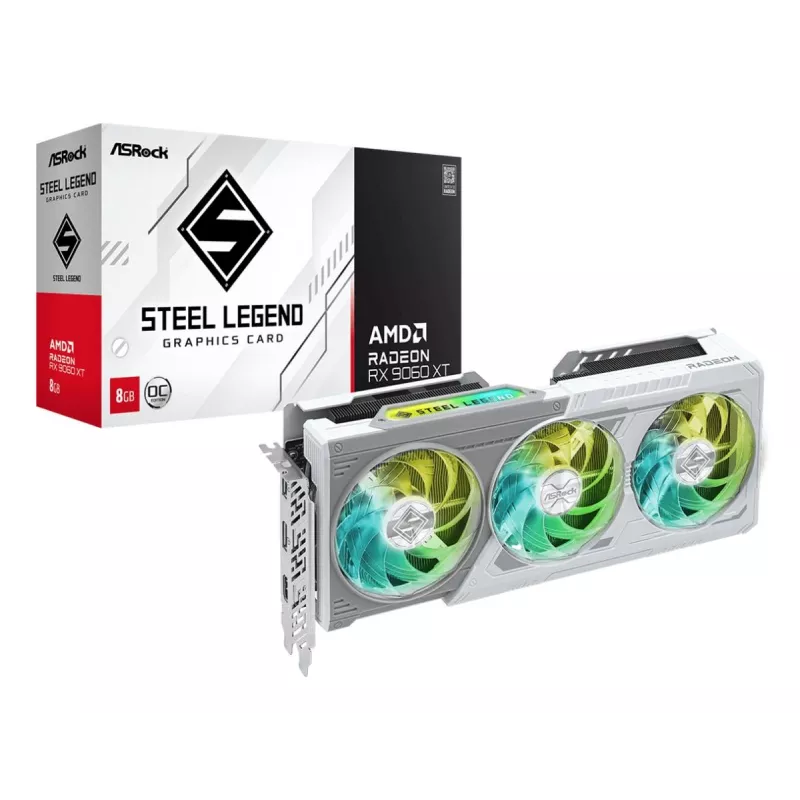 Karta graficzna ASRock AMD Radeon RX 9060 XT Steel Legend 8GB OC 8GB GDDR6 1 x HDMI 2.1b 2x DisplayPort 2.1a