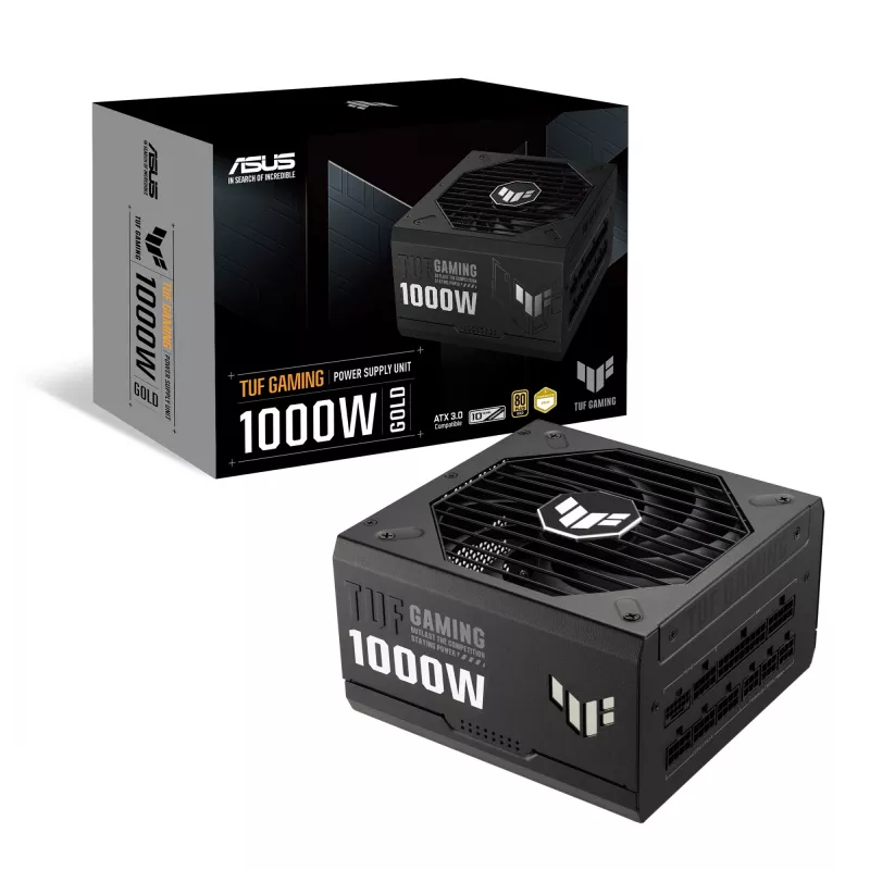 Zasilacz ASUS TUF Gaming 1000W Gold ATX 3.1 1000 W 80 PLUS Gold w pełni modułowy czarny, wentylator 135 mm
