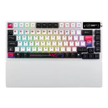 Klawiatura gamingowa ASUS ROG Azoth X USB + RF Wireless + Bluetooth QWERTZ Biała