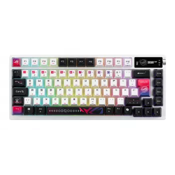 Klawiatura gamingowa ASUS ROG Azoth X USB + RF Wireless + Bluetooth QWERTZ Biała