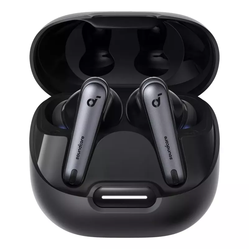 Bezprzewodowe słuchawki douszne Anker Liberty 4 NC — czarne, Bluetooth, ładowanie USB-C