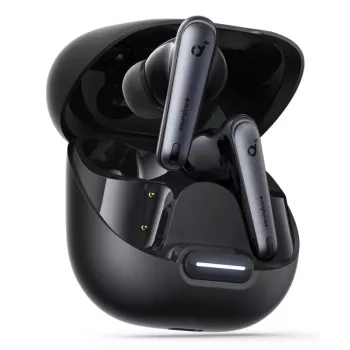 Bezprzewodowe słuchawki douszne Anker Liberty 4 NC — czarne, Bluetooth, ładowanie USB-C