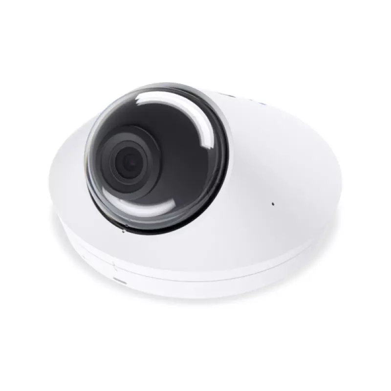Kamera IP UBIQUITI UVC‑G4‑DOME — kopułkowa, montaż sufitowy, przewodowa, 5 MP (2688x1512), 86° w poziomie, zewnętrzna/wewnętrzna, biała