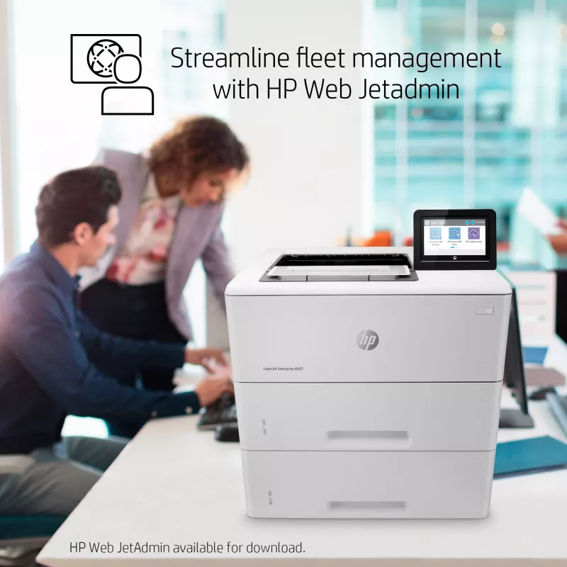 HP LaserJet Enterprise M507x, Laser, 1200 x 1200 DPI, A4, 43 ppm, drukowanie dwustronne, gotowość sieciowa