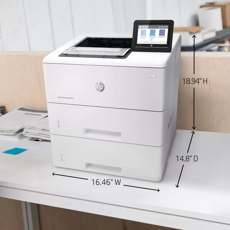 HP LaserJet Enterprise M507x, Laser, 1200 x 1200 DPI, A4, 43 ppm, drukowanie dwustronne, gotowość sieciowa