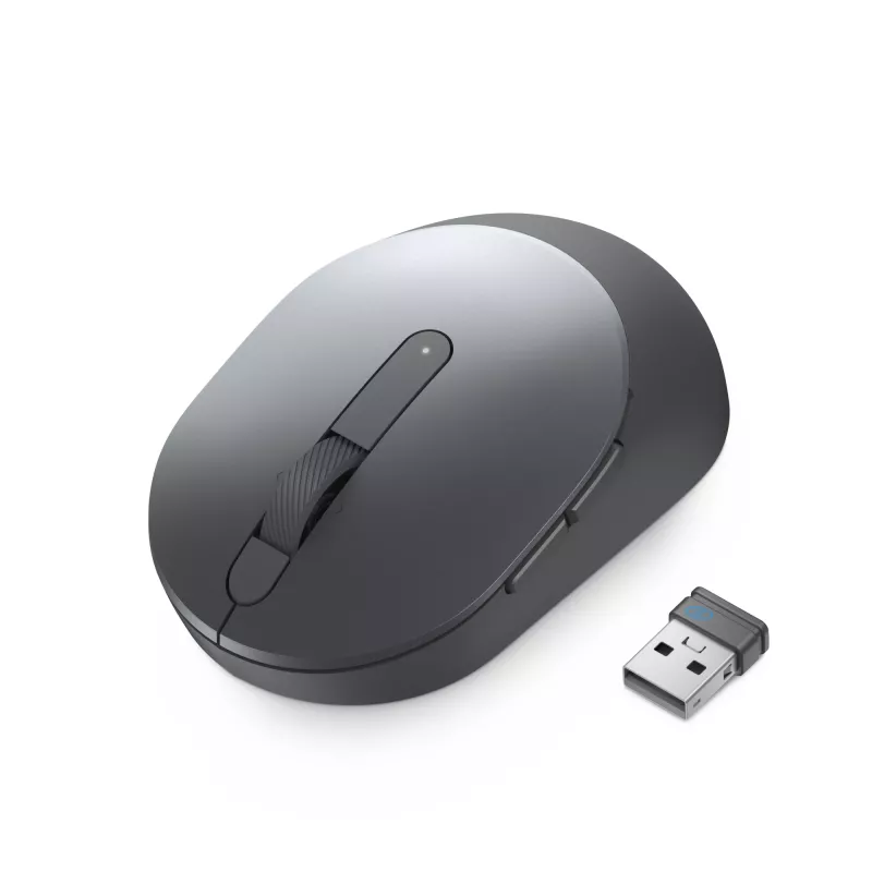 DELL Pro Plus Compact mysz - MS5120W - Titan Gray, symetryczna, optyczna, RF Wireless + Bluetooth, 1600 DPI, szara, tytanowa