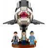 Zestaw klocków konstrukcyjnych LEGO Ideas 21350 Szczęki — 1497 elementów, 3 minifigurki, łódź i kultowy rekin, zalecany wiek 18+