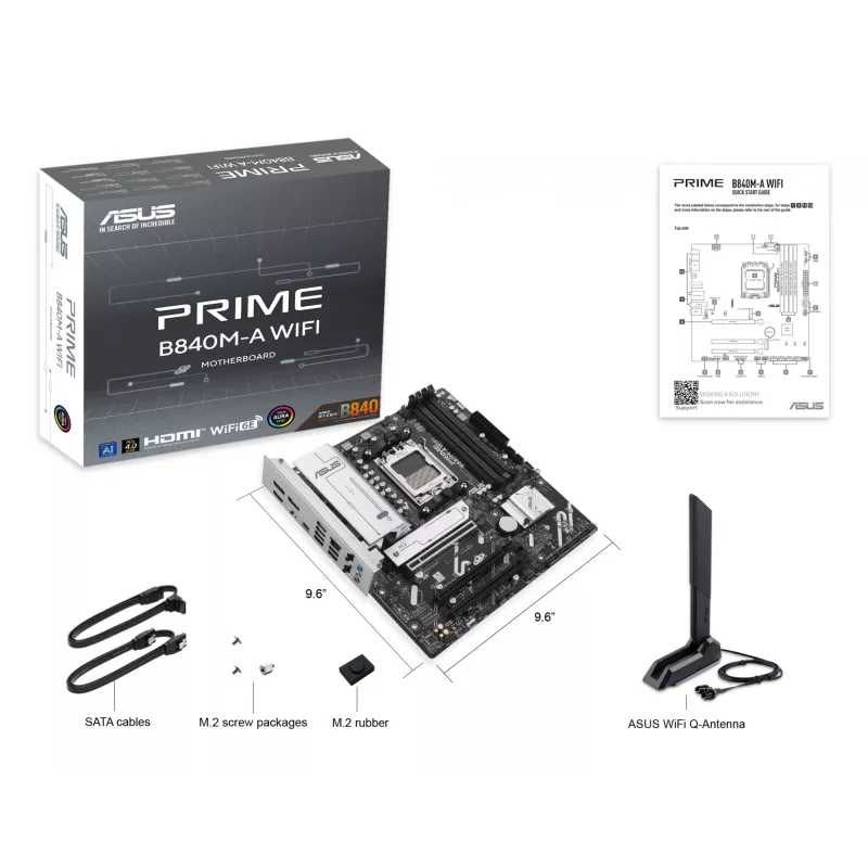 Płyta główna ASUS PRIME B840M-A WIFI AMD B840 Socket AM5 micro ATX