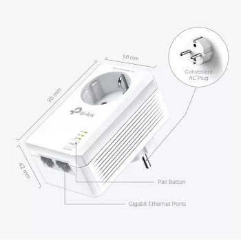 Adapter sieciowy PowerLine TP-Link TL-PA7027P KIT 1000 Mbit/s Ethernet LAN Biały 2 szt.