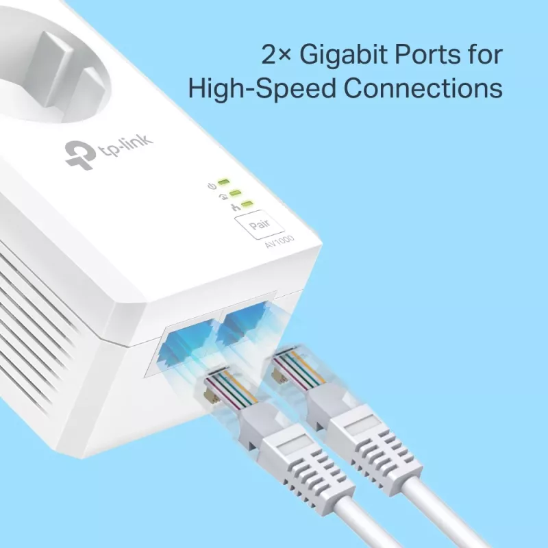 Adapter sieciowy PowerLine TP-Link TL-PA7027P KIT 1000 Mbit/s Ethernet LAN Biały 2 szt.