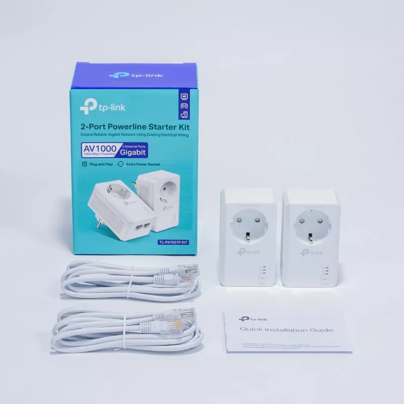 Adapter sieciowy PowerLine TP-Link TL-PA7027P KIT 1000 Mbit/s Ethernet LAN Biały 2 szt.