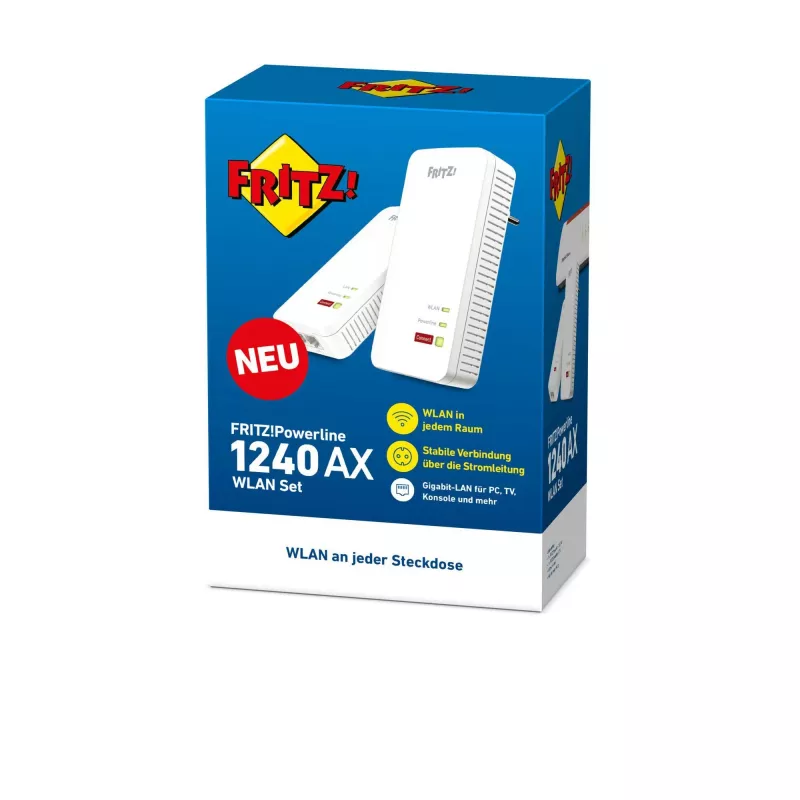 Zestaw Powerline 1240 AX WLAN 1200 Mbit/s Ethernet LAN Wi-Fi biały 2 szt.