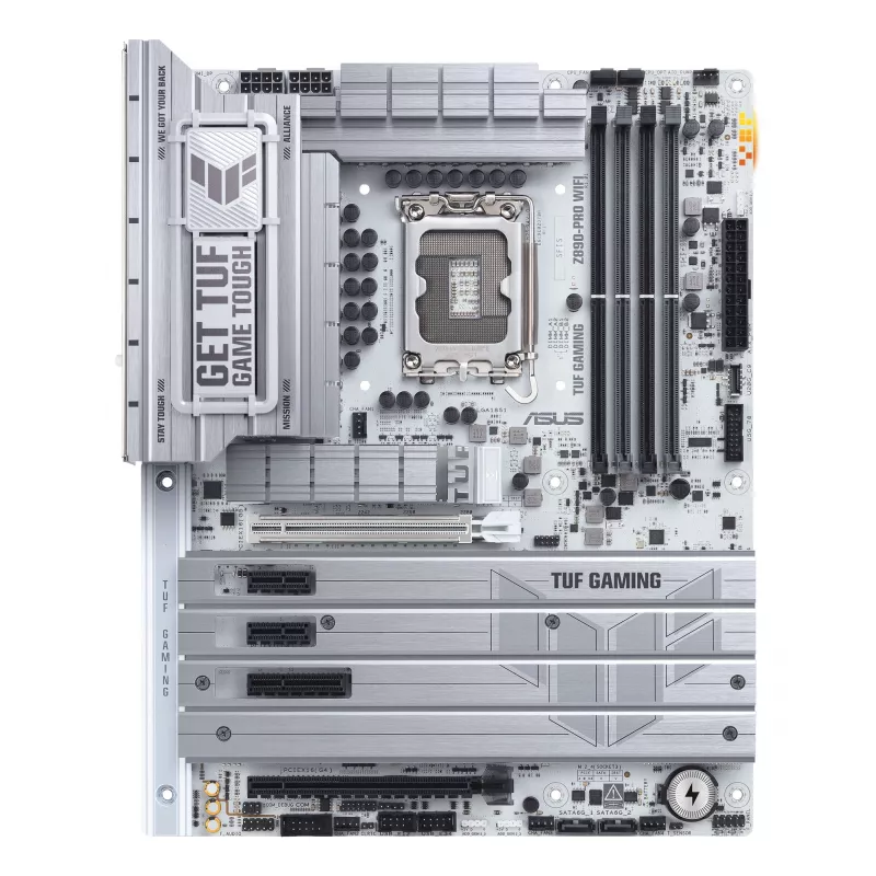 Płyta główna ASUS TUF GAMING Z890-PRO WIFI ATX z chipsetem Intel Z890, gniazdem LGA1851, obsługą pamięci DDR5 i Wi-Fi 7.
