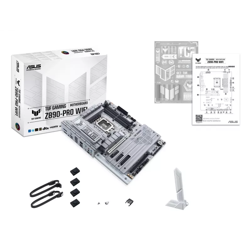 Płyta główna ASUS TUF GAMING Z890-PRO WIFI ATX z chipsetem Intel Z890, gniazdem LGA1851, obsługą pamięci DDR5 i Wi-Fi 7.