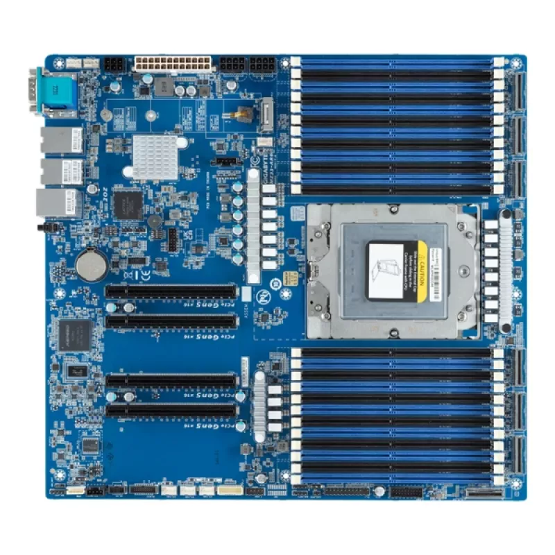 Płyta główna GIGABYTE MZ33-AR0 Extended ATX dla AMD EPYC 9004 Socket SP5, 24× DDR5 DIMM, 4× PCIe 5.0 x16, 2× RJ-45