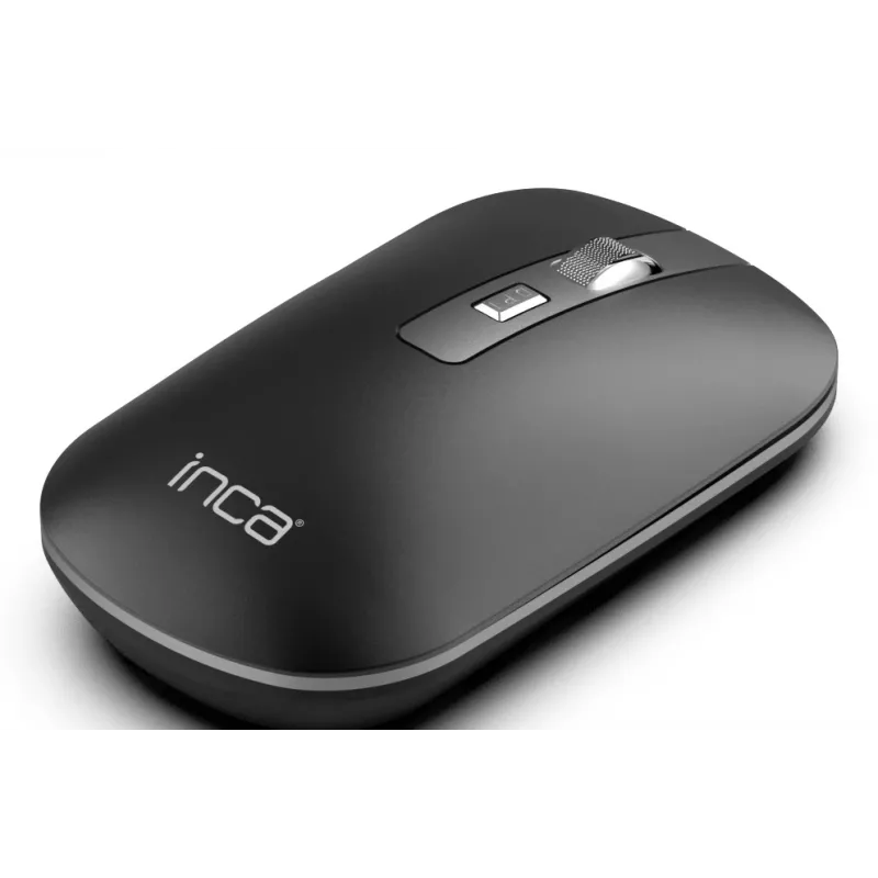 INCA Wireless mysz Iwm-531ra - Bluetooth i RF Wireless 2,4 GHz - 1600 dpi - Czarny/Srebrny