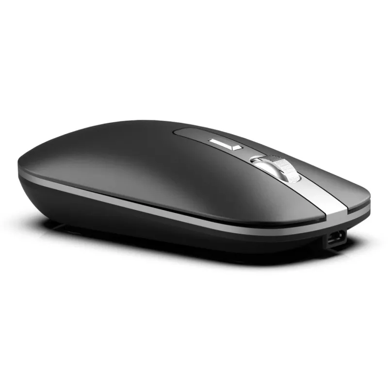 INCA Wireless mysz Iwm-531ra - Bluetooth i RF Wireless 2,4 GHz - 1600 dpi - Czarny/Srebrny